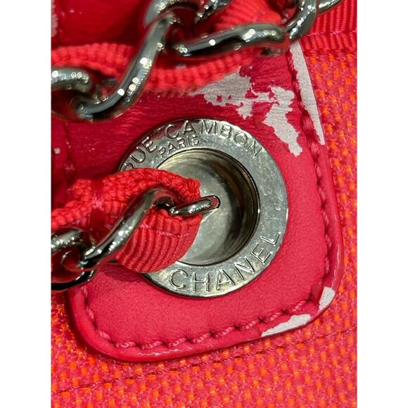 Chanel Deauville Medium Pink Canvas Tote SPB-JB 332909 - Picture 3 of 15